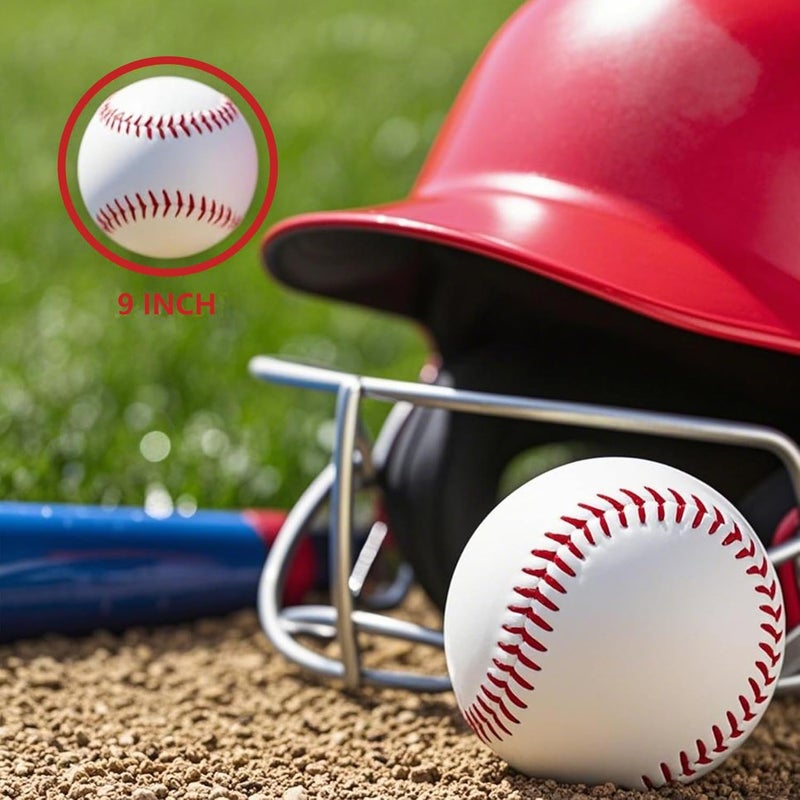 OMYOPY 2 Pack Blank Baseballs Solid Cork Core, 9 Inch Baseball Balls Unmarked Autographs Baseball for League Play, Pitching, Hitting, Batting, Fielding, Autograph, Gifts - Image 4
